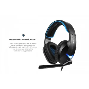 Гарнітура Sades SA-914 Wand Black/Blue LED (sa914bku) UA