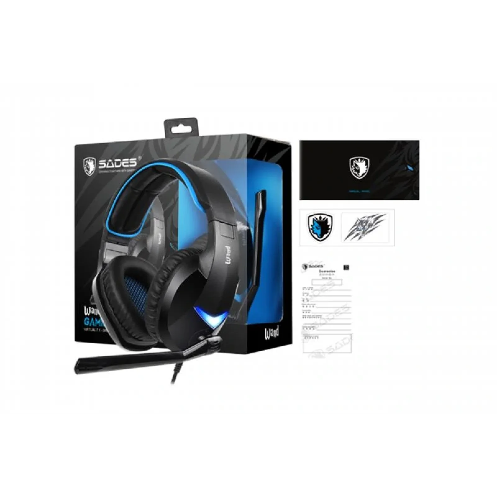Гарнітура Sades SA-914 Wand Black/Blue LED (sa914bku) UA