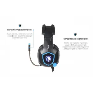 Гарнітура Sades SA-905 Dazzle Black/Blue (sa905bku) UA