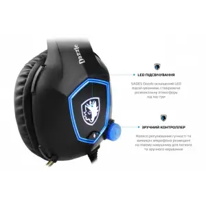 Гарнітура Sades SA-905 Dazzle Black/Blue (sa905bku) UA
