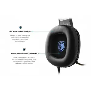 Гарнітура Sades SA-905 Dazzle Black/Blue (sa905bku) UA