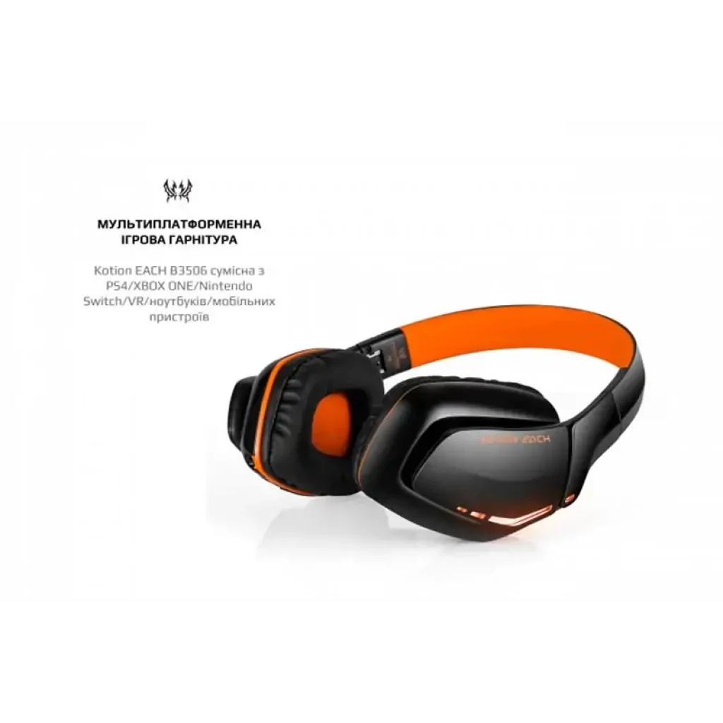 Bluetooth-гарнітура Kotion EACH B3506 Black/Orange (ktb3506bt) UA
