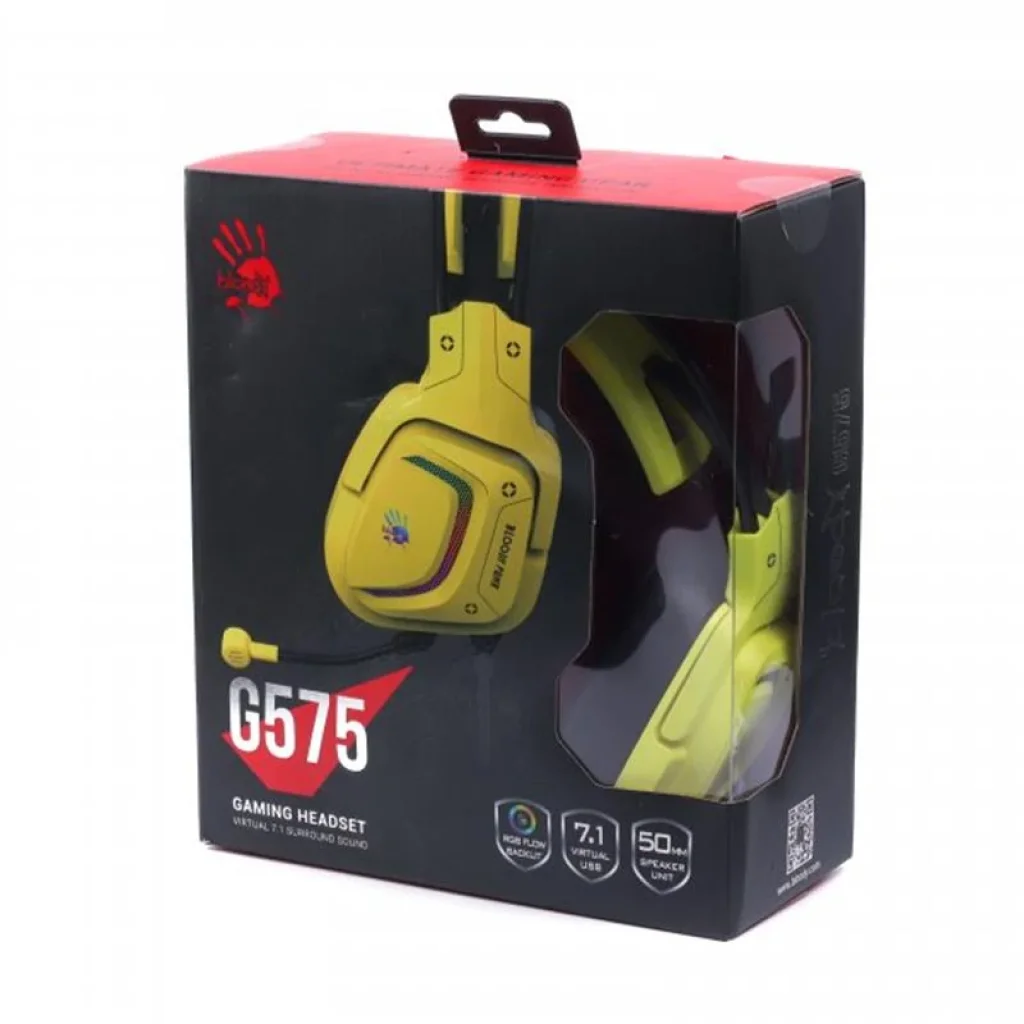Гарнитура A4Tech Bloody G575 Punk Yellow, G575 Bloody (Punk Yellow) UA