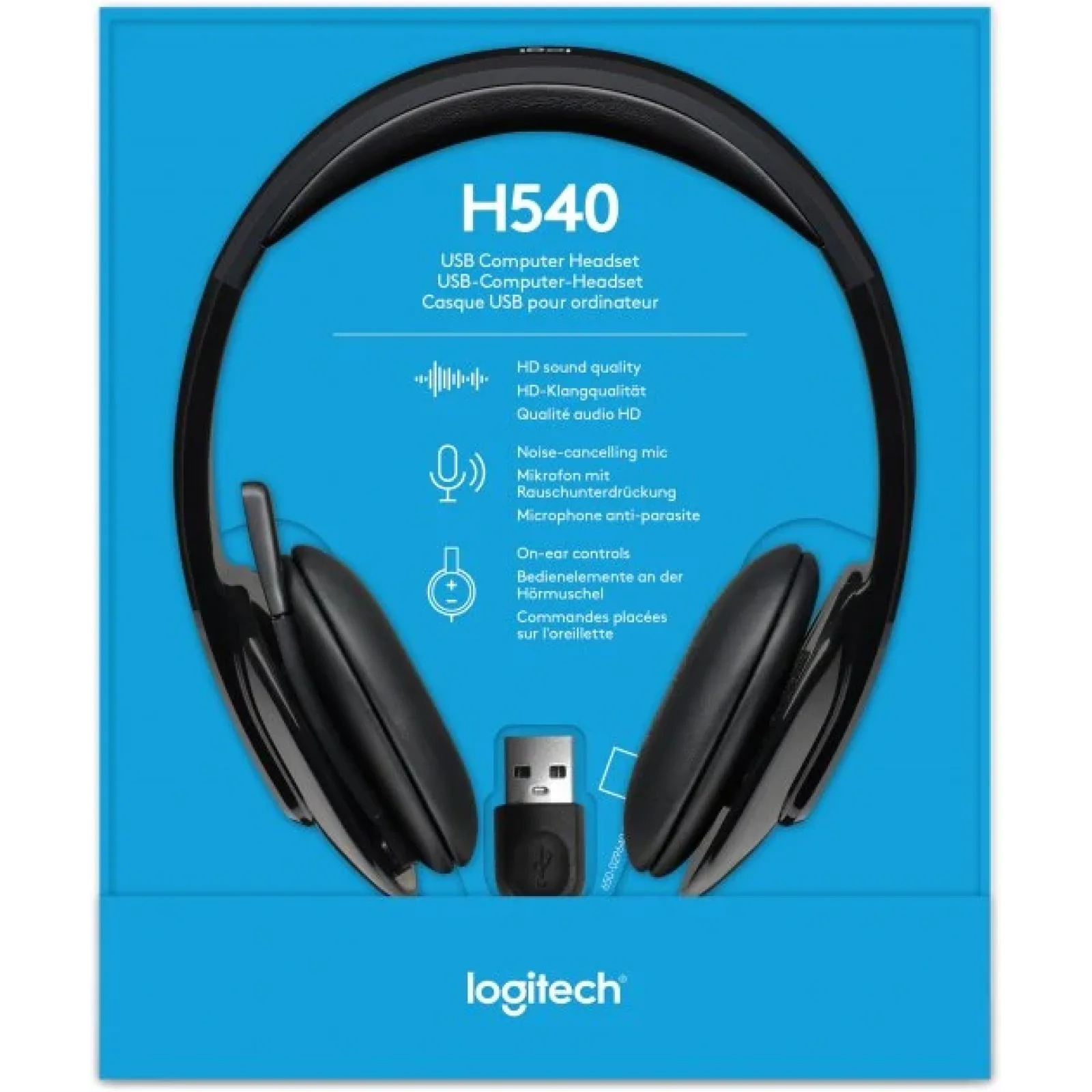 Гарнитура Logitech H540 USB (981-000480) UA