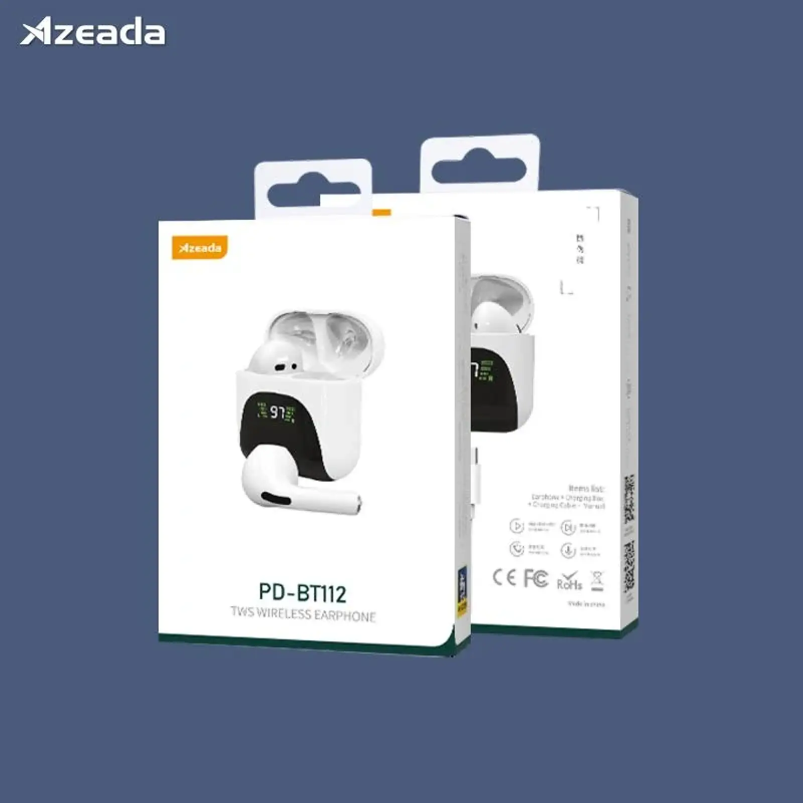 Bluetooth-гарнитура Proda AZEADA Lingcon 4th Mini TWS BT-112 White, PRD-BT112WT UA