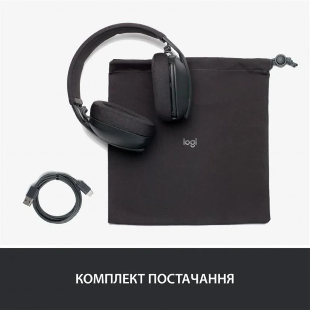 Bluetooth-гарнитура Logitech Zone Vibe 100 Wireless Graphite (981-001213) UA