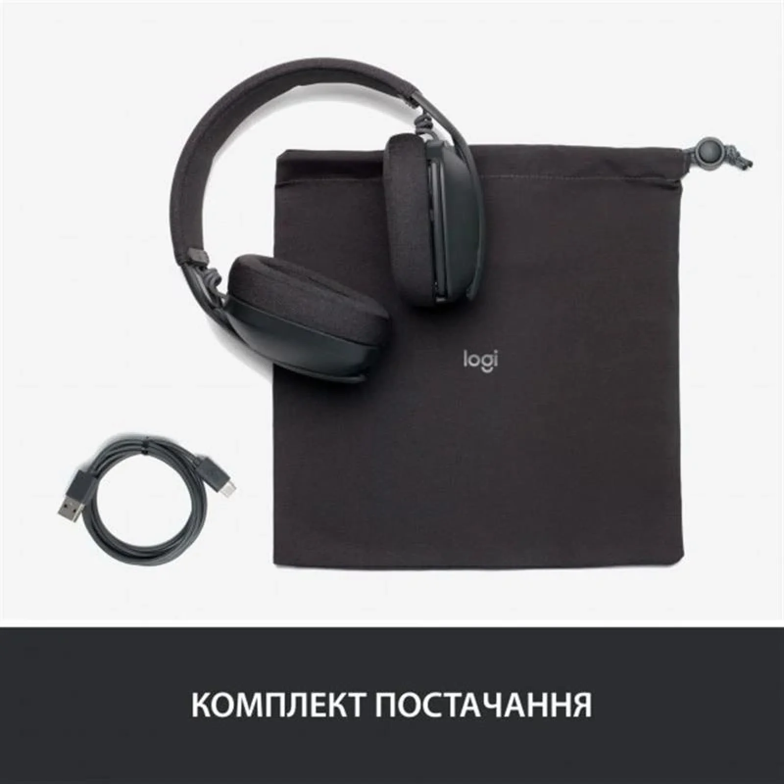 Bluetooth-гарнітура Logitech Zone Vibe 100 Wireless Graphite (981-001213) UA