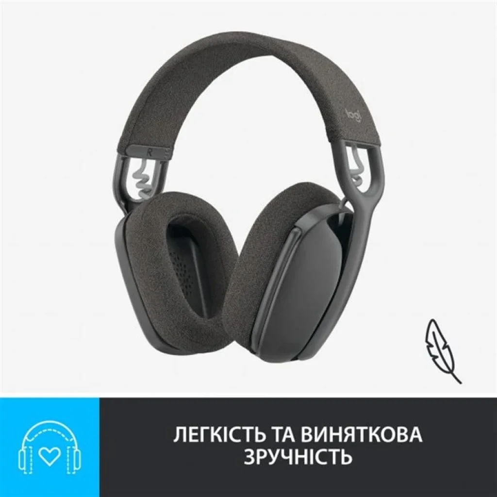 Bluetooth-гарнитура Logitech Zone Vibe 100 Wireless Graphite (981-001213) UA