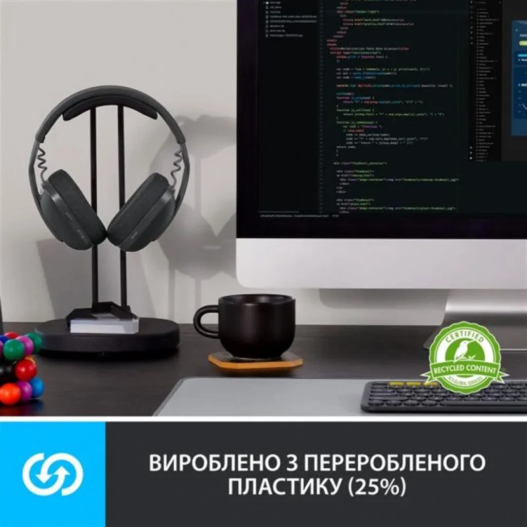 Bluetooth-гарнитура Logitech Zone Vibe 100 Wireless Graphite (981-001213) UA
