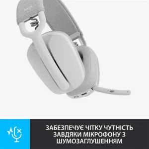 Bluetooth-гарнітура Logitech Zone Vibe 100 Wireless OffWhite (981-001219) UA