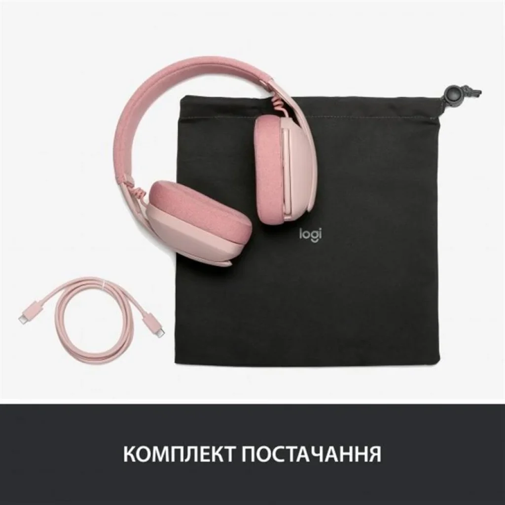 Bluetooth-гарнітура Logitech Zone Vibe 100 Wireless Rose (981-001224) UA