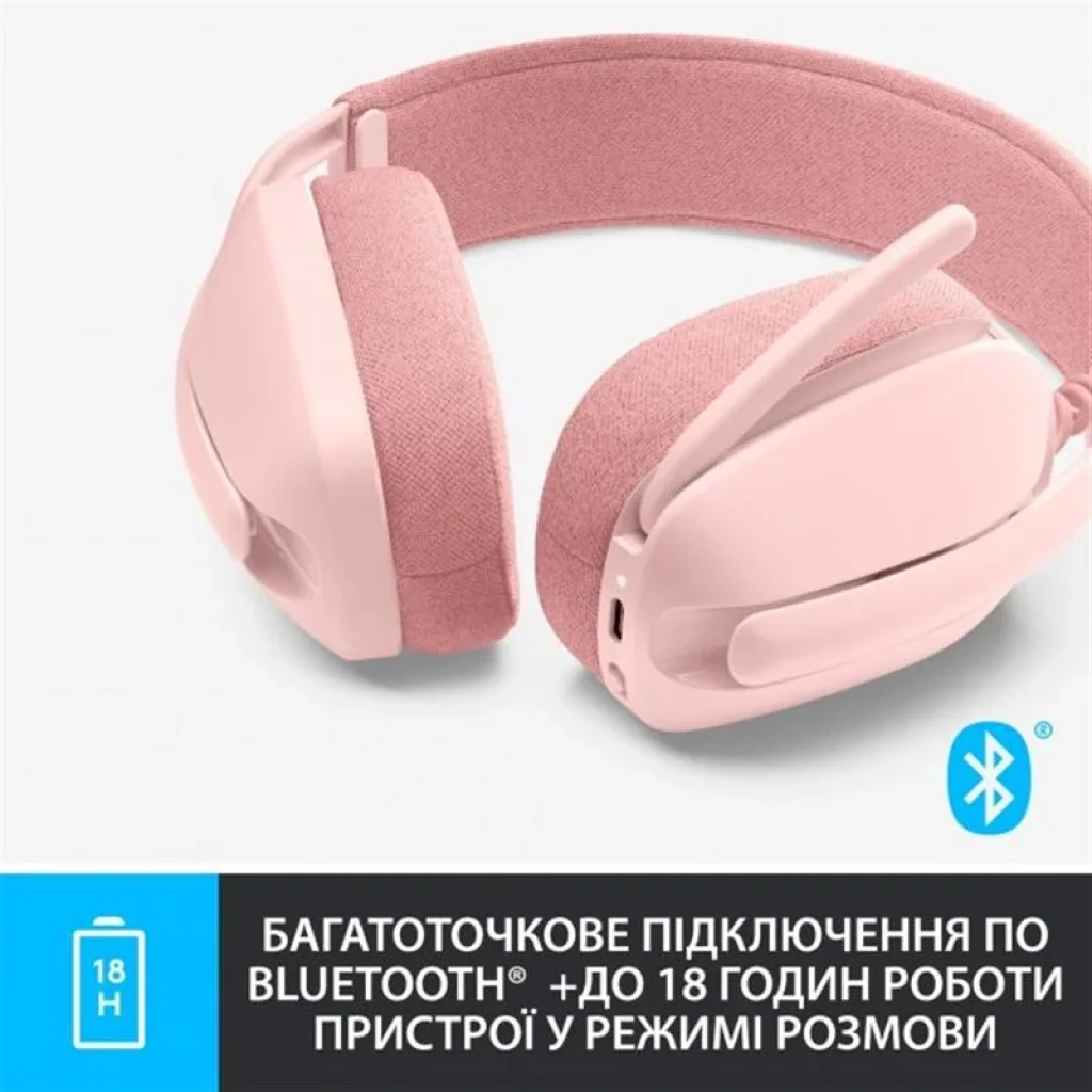 Bluetooth-гарнітура Logitech Zone Vibe 100 Wireless Rose (981-001224) UA