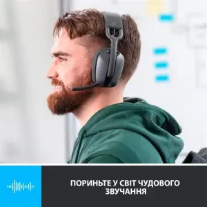 Bluetooth-гарнитура Logitech Zone Vibe 125 Wireless Headphones Graphite (981-001126) UA