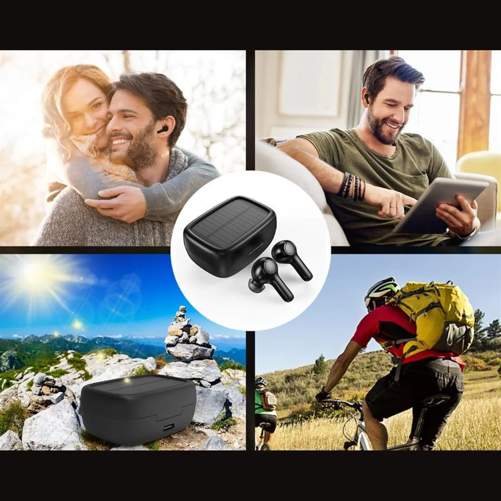 Bluetooth-гарнітура Choetech TWS із сонячною панеллю (BH-T09) UA