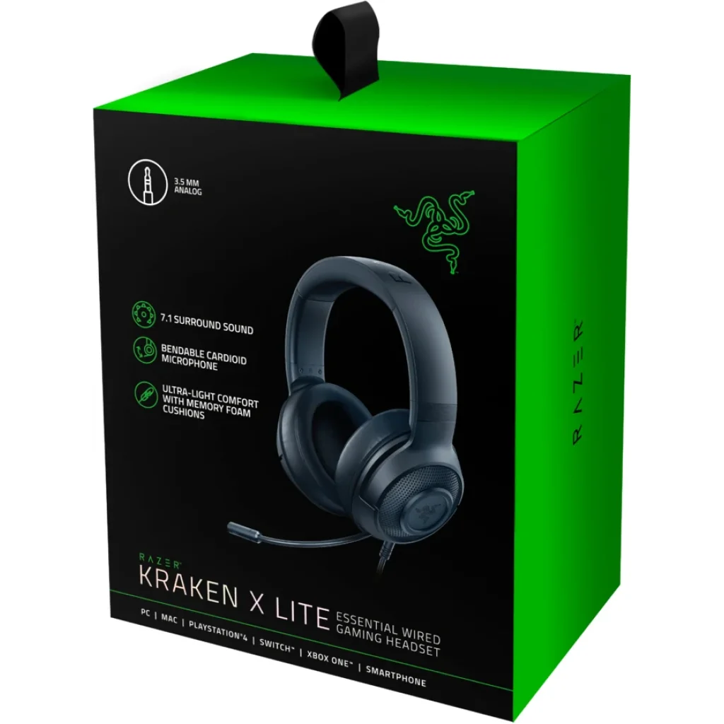 Гарнитура Razer Kraken X Lite Black (RZ04-02950100-R381) UA