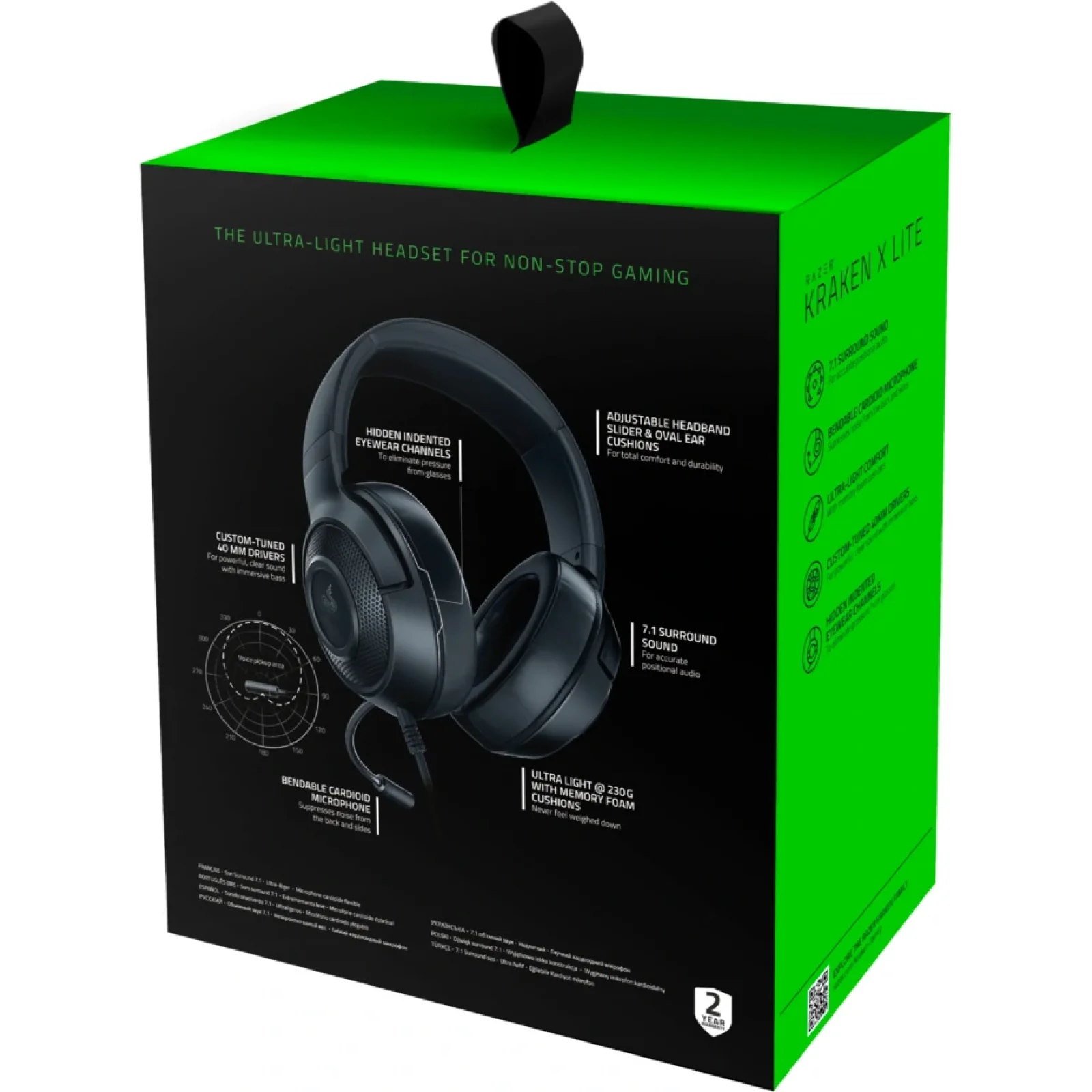 Гарнітура Razer Kraken X Lite Black (RZ04-02950100-R381) UA