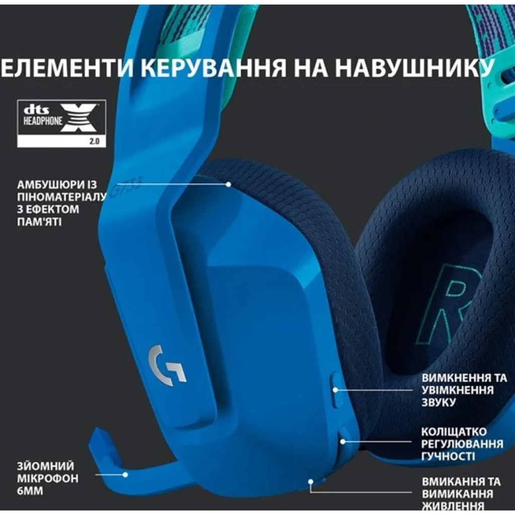 Гарнітура Logitech G733 Blue (981-000943) UA
