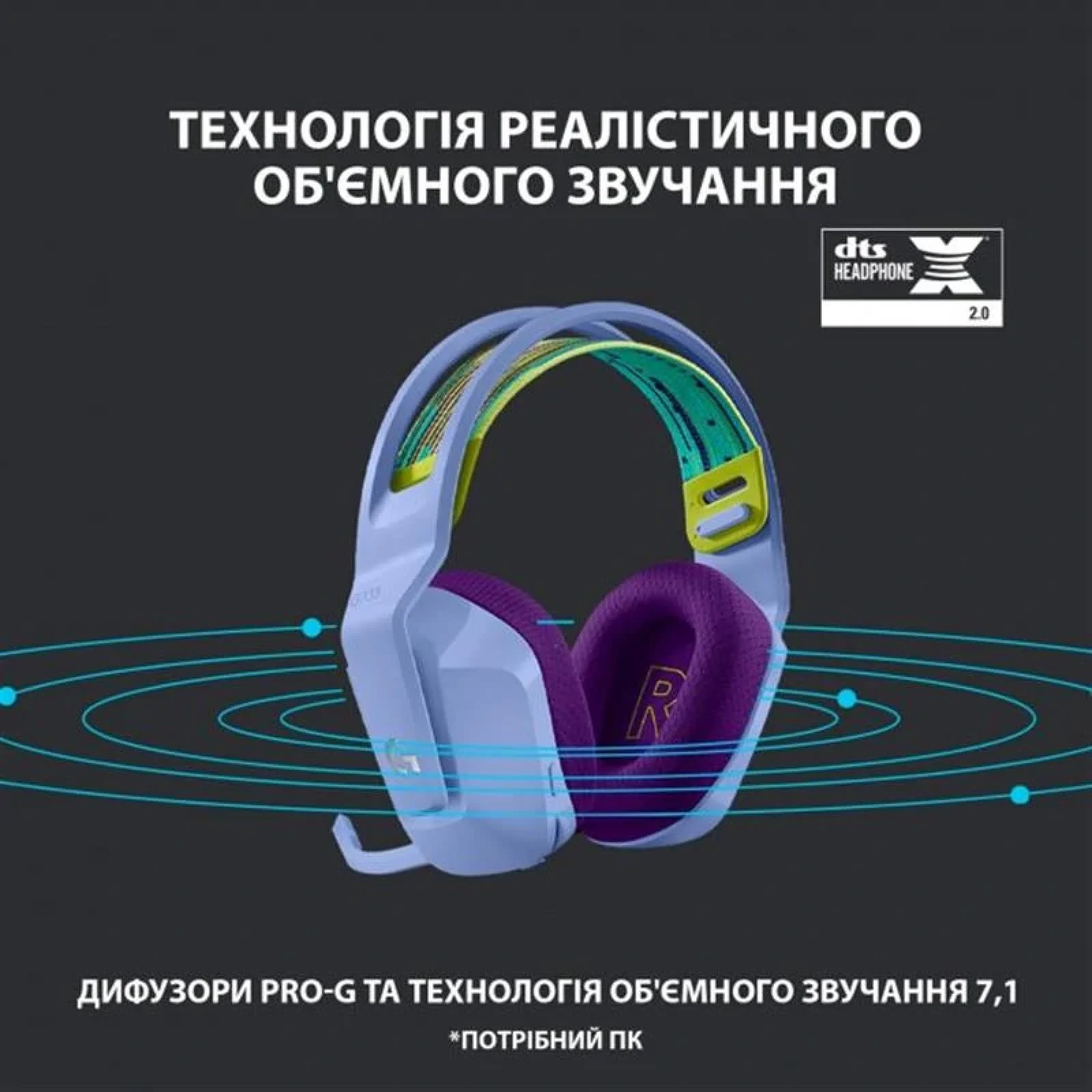 Гарнитура Logitech G733 Lilac (981-000890) UA