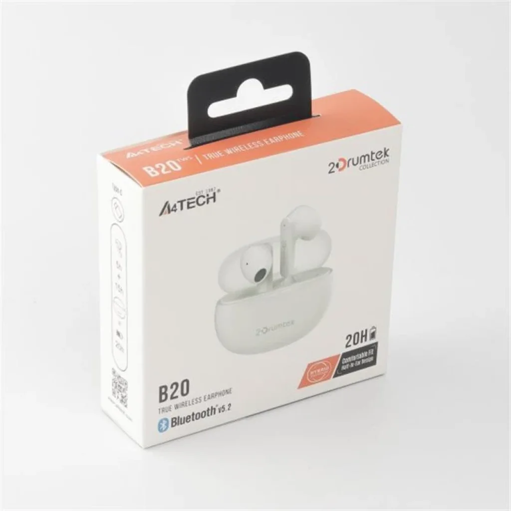 Bluetooth-гарнітура A4Tech B20 Grayish White, B20 (Grayish White) UA