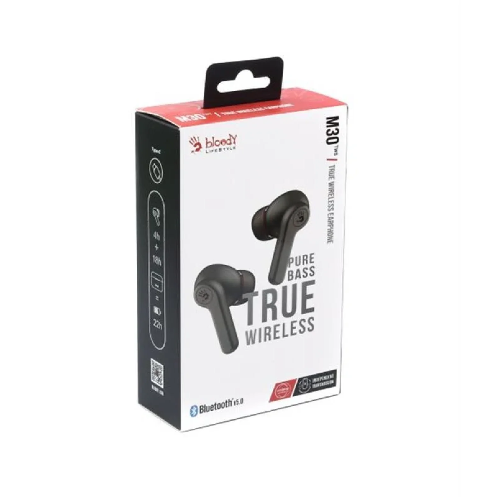 Bluetooth-гарнитура A4Tech Bloody M30 Black+Red, M30 Bloody (Black+Red) UA