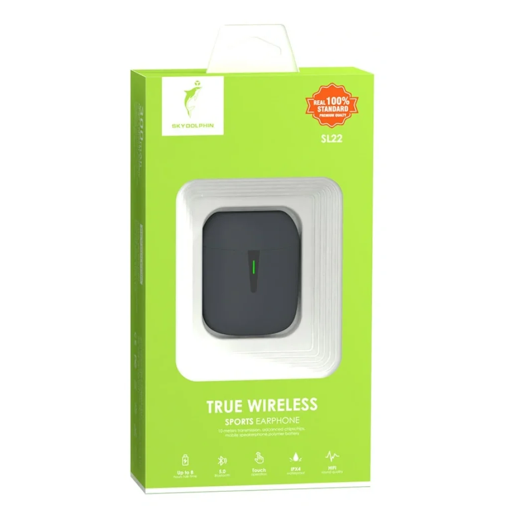 Bluetooth-гарнітура SkyDolphin TWS SL22 Black (BTE-000178) UA