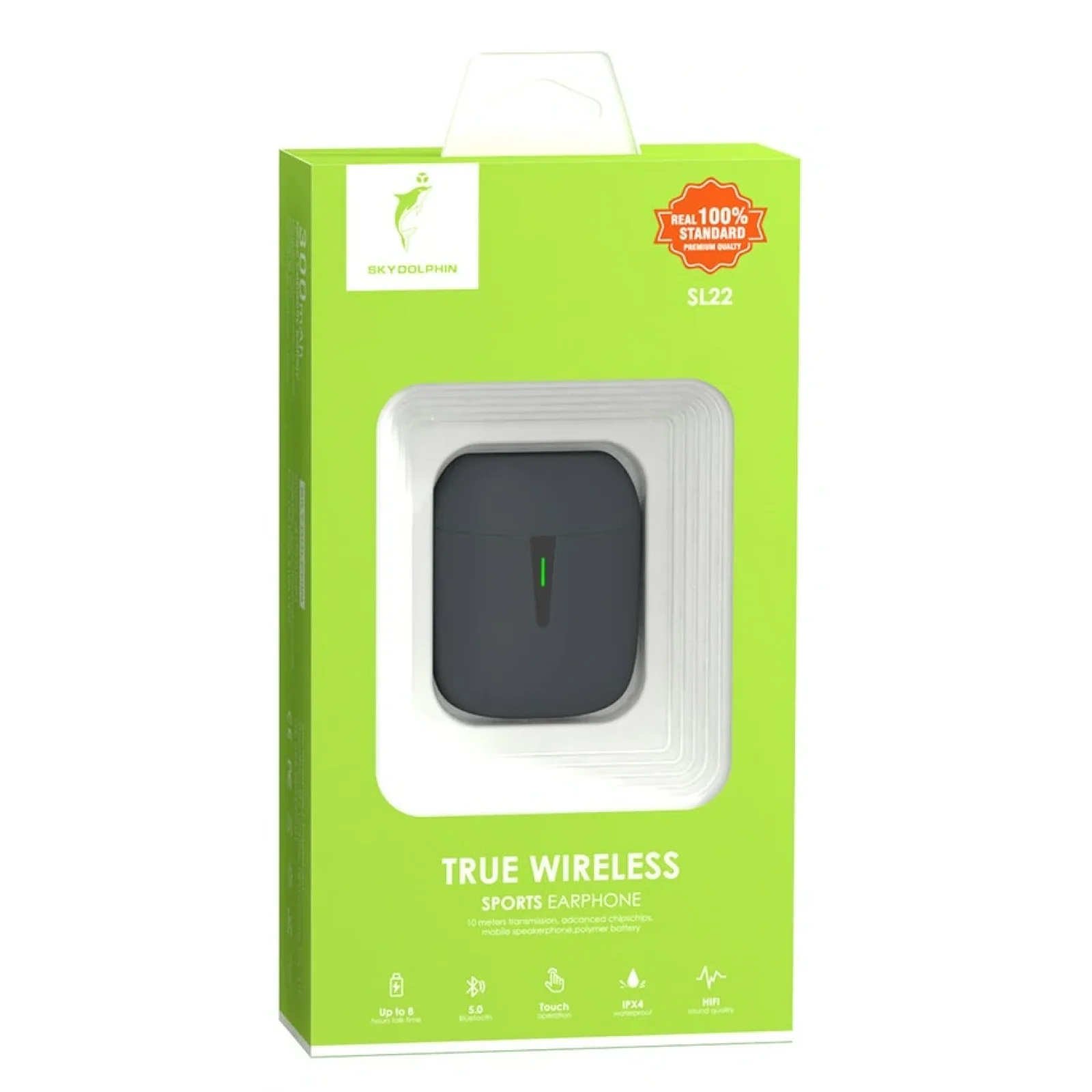Bluetooth-гарнітура SkyDolphin TWS SL22 Black (BTE-000178) UA