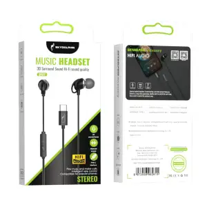 Гарнітура SkyDolphin SR27 for Type-C Black (HF-000470) UA