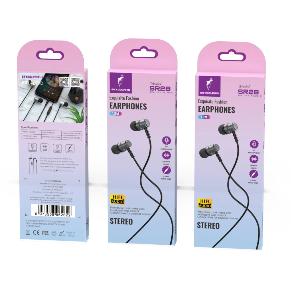 Гарнітура SkyDolphin SR28 Metal with mic Gray (HF-000471) UA