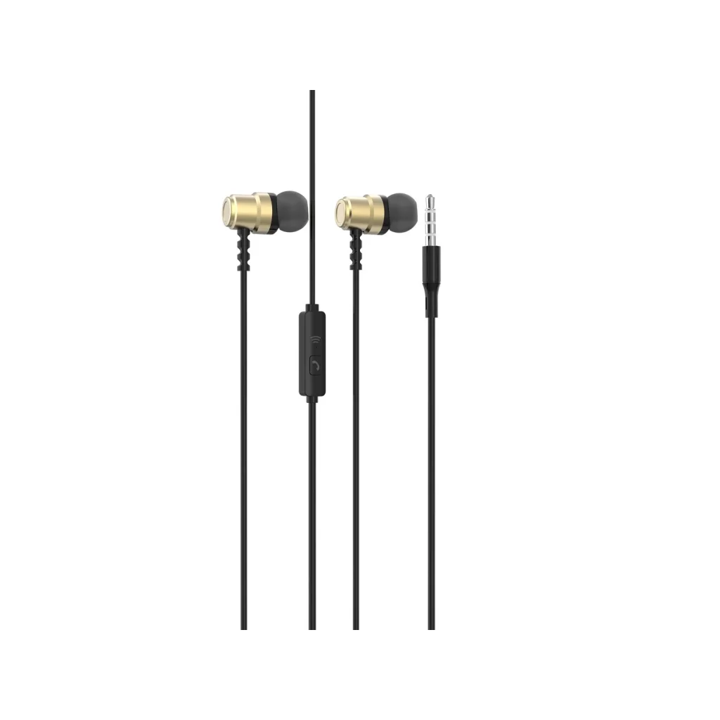 Гарнітура SkyDolphin SR28 Metal with mic Golden (HF-000472) UA