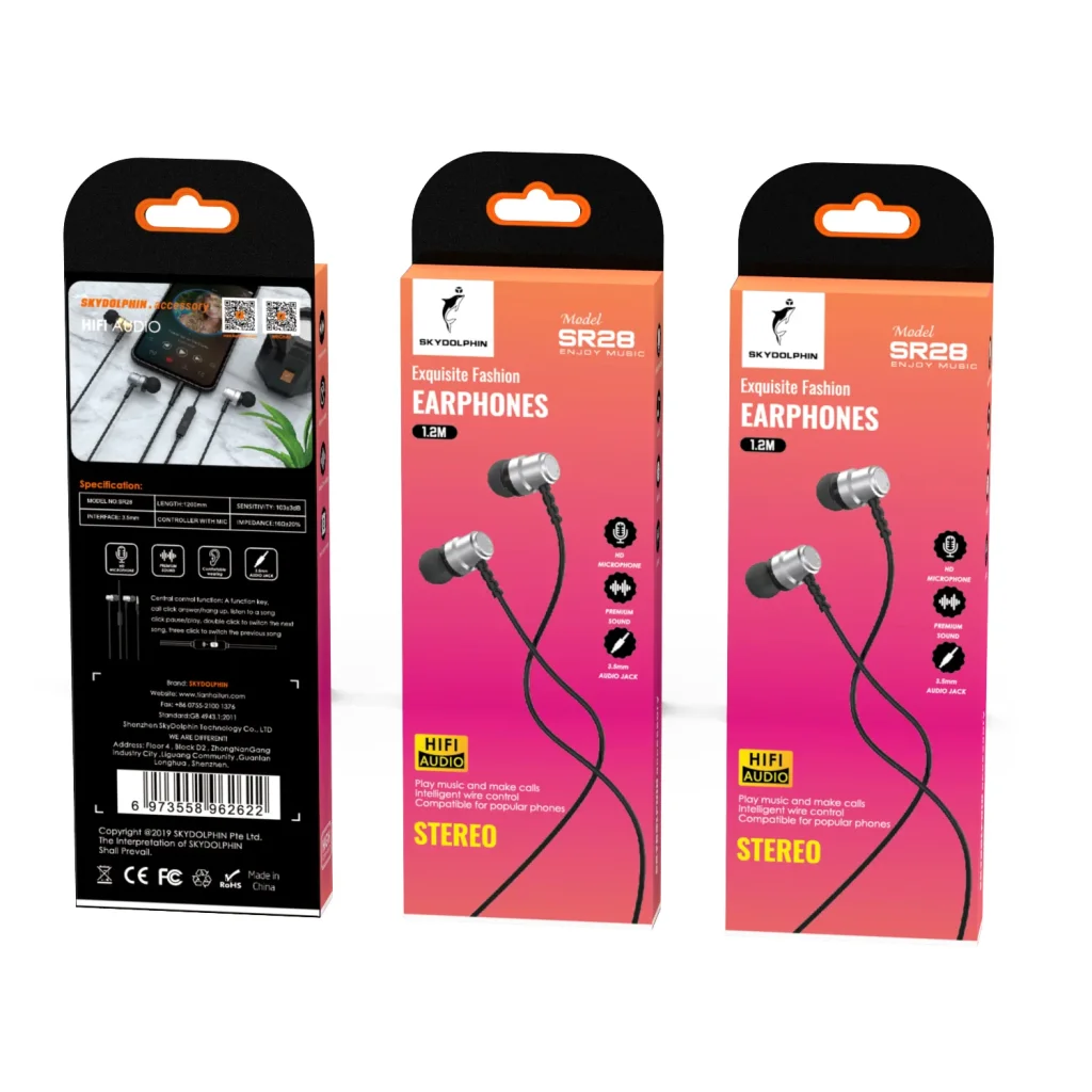 Гарнітура SkyDolphin SR28 Metal with mic Silver (SDHF-000473) UA