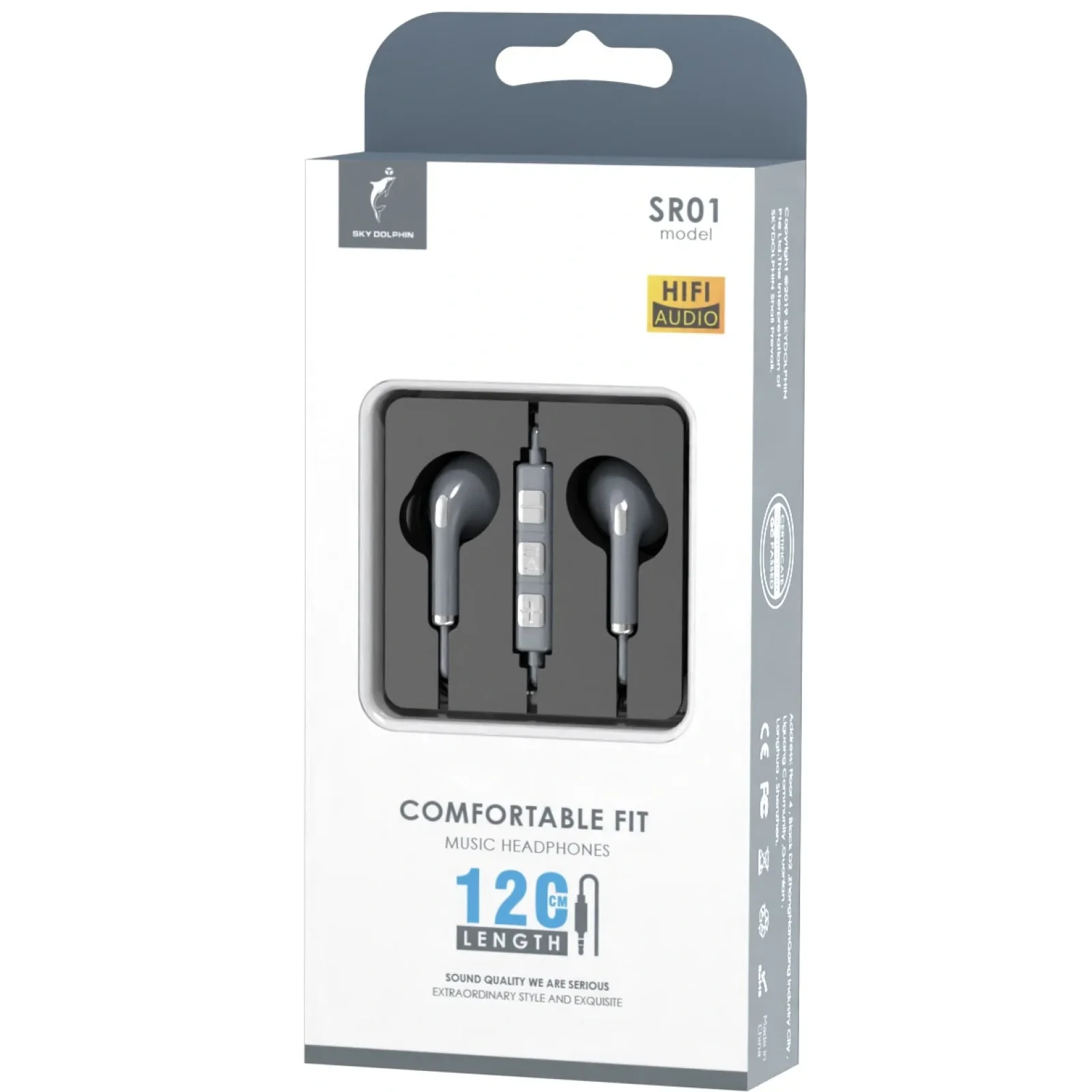 Гарнитура SkyDolphin SR01 with mic Silver (HF-000476) UA