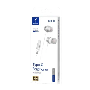 Гарнітура SkyDolphin SR30 with mic for Type-C DAC White (HF-000486) UA
