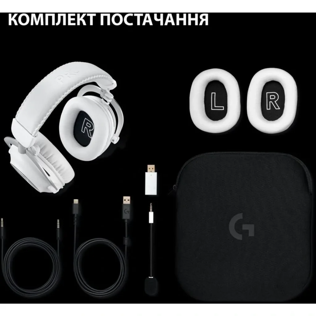 Гарнитура Logitech G Pro X2 Wireless LightSpeed White (981-001269) UA