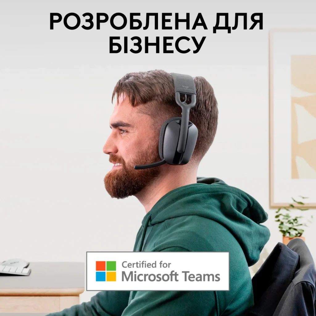 Bluetooth-гарнітура Logitech Zone Vibe Wireless MS Graphite (981-001157) UA