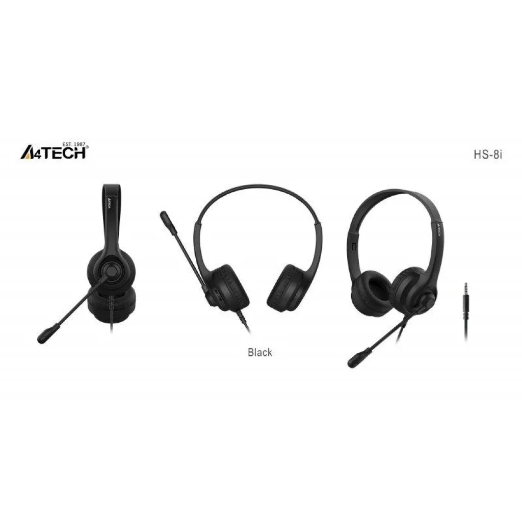 Гарнітура A4Tech HS-8i Black, HS-8i (Black) UA