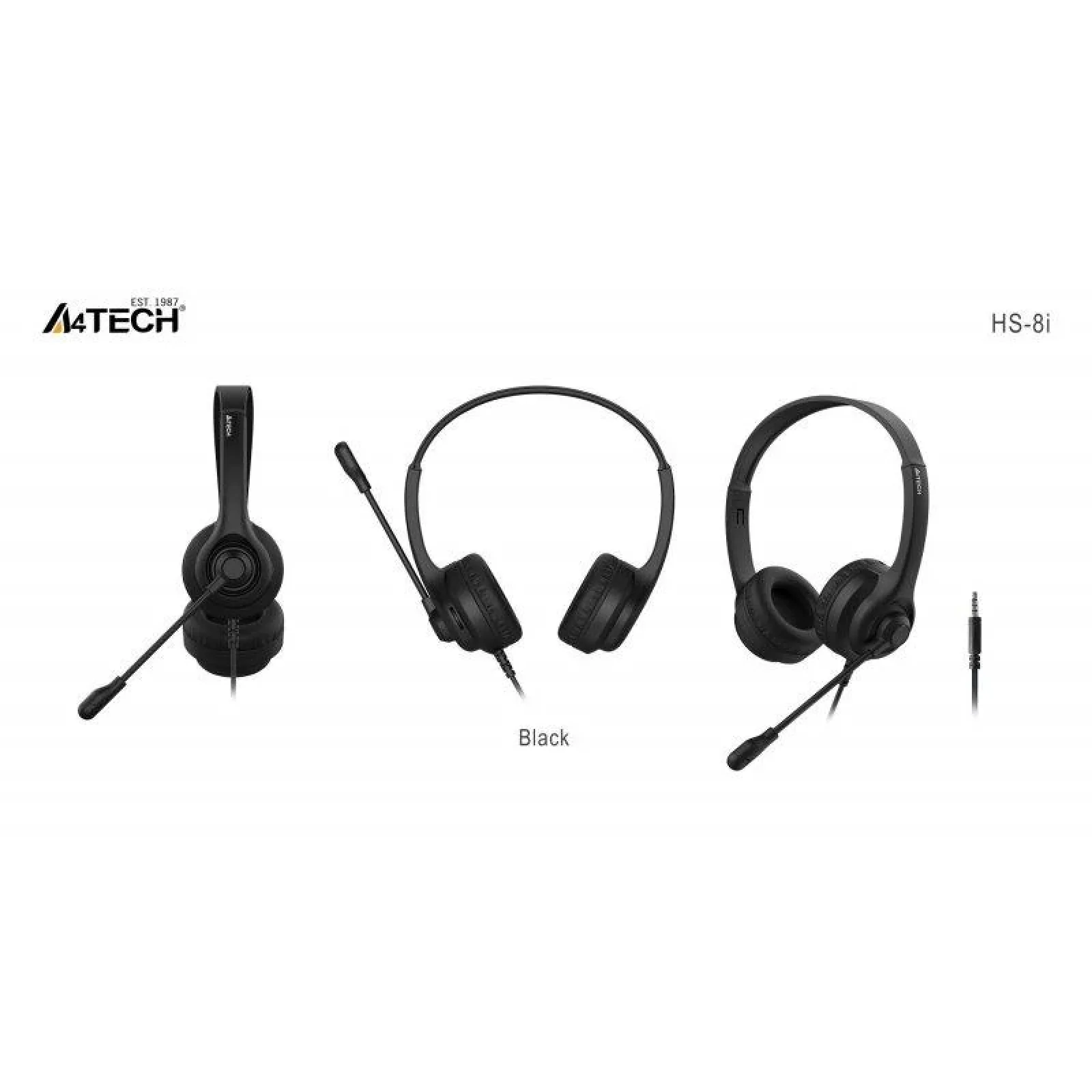 Гарнитура A4Tech HS-8i Black, HS-8i (Black) UA