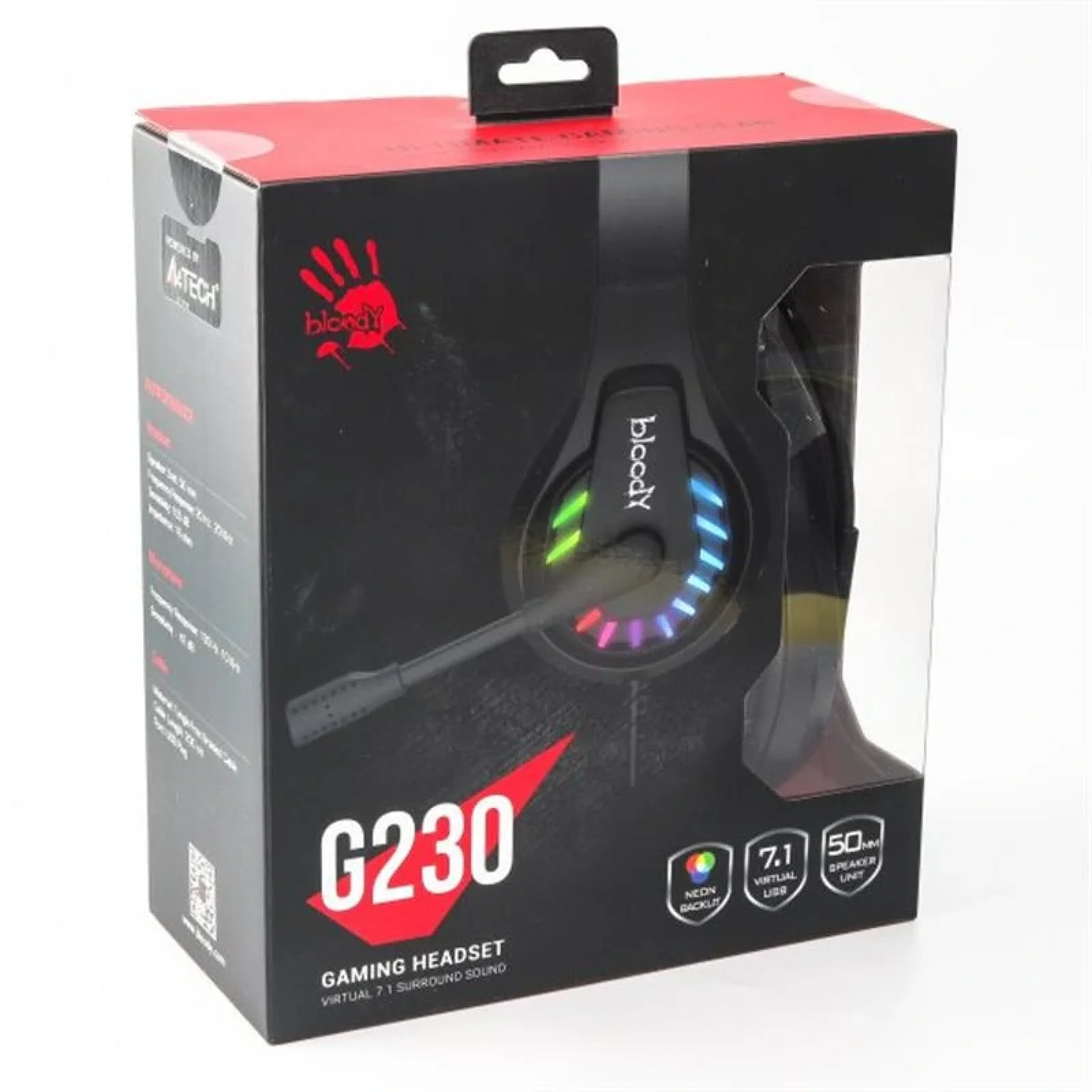 Гарнітура A4Tech Bloody G230 Black, G230 Bloody (Black) UA