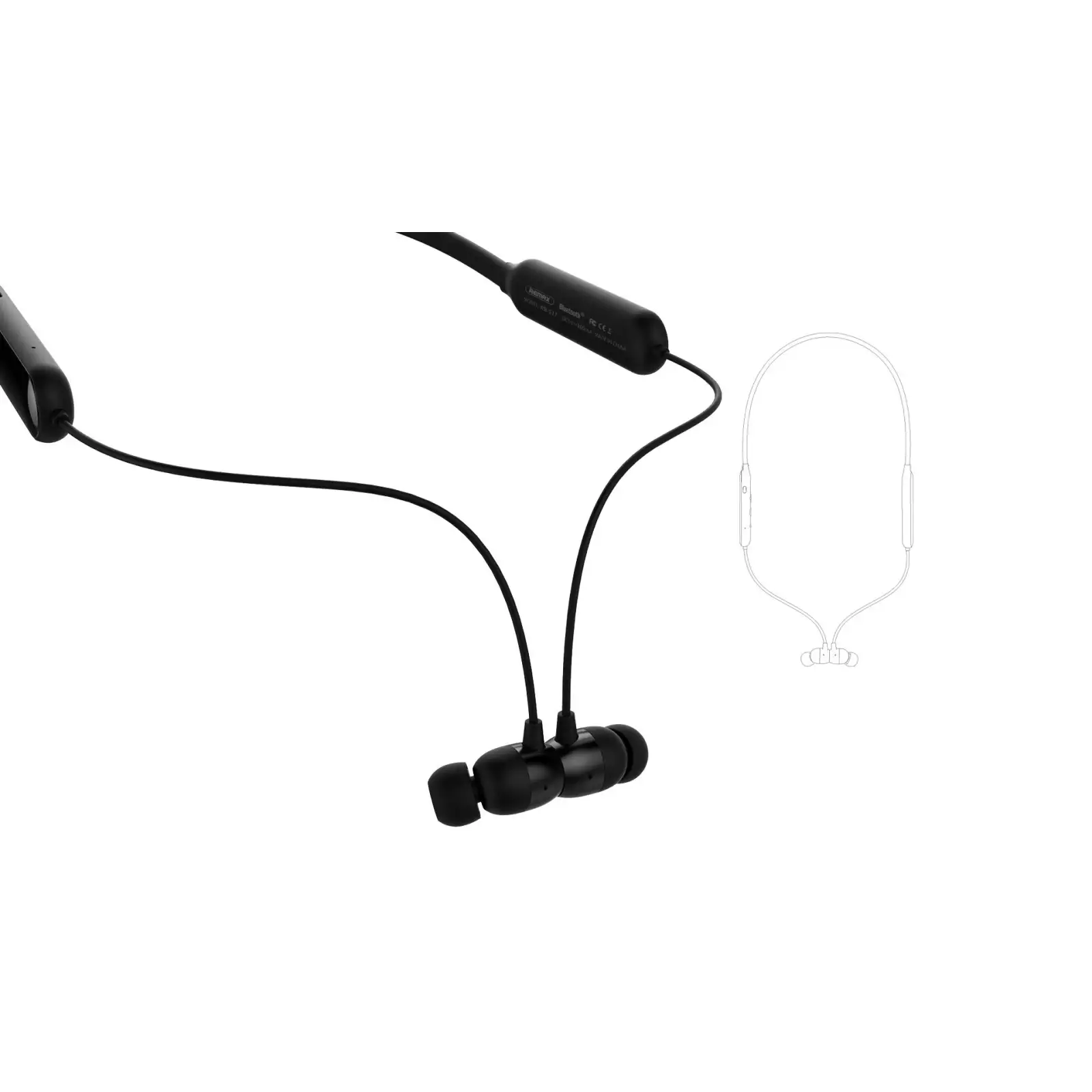 Bluetooth-гарнітура Remax RB-S17 Neckband Gray (6954851290773) UA