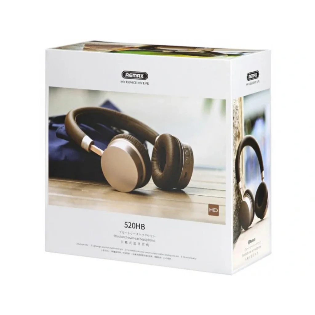 Bluetooth-гарнітура Remax RB-520HB Gold (6954851284857) UA