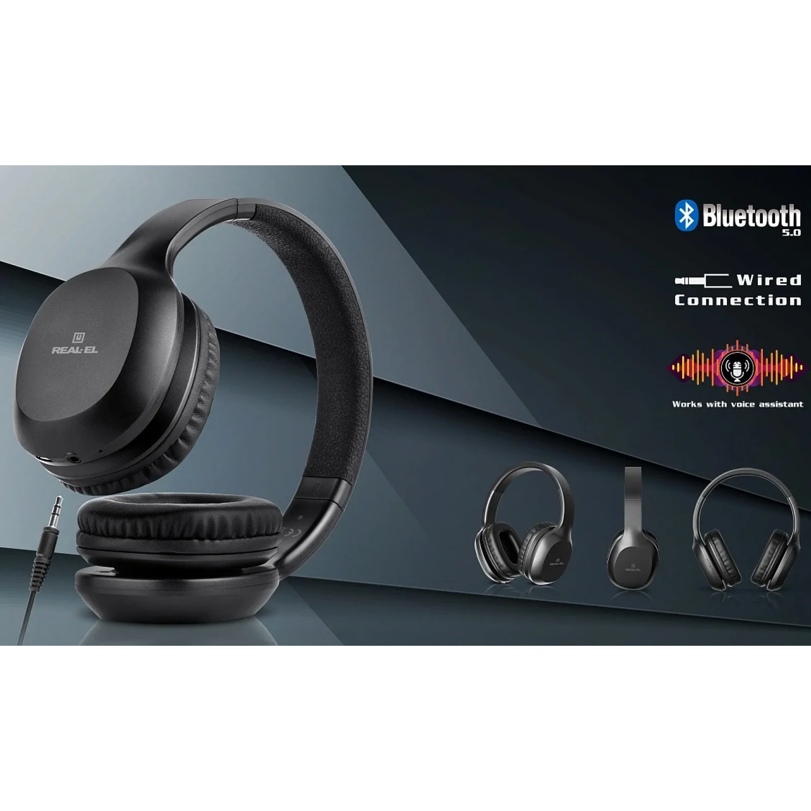 Bluetooth-гарнитура REAL-EL GD-820 Black, EL124100051 UA