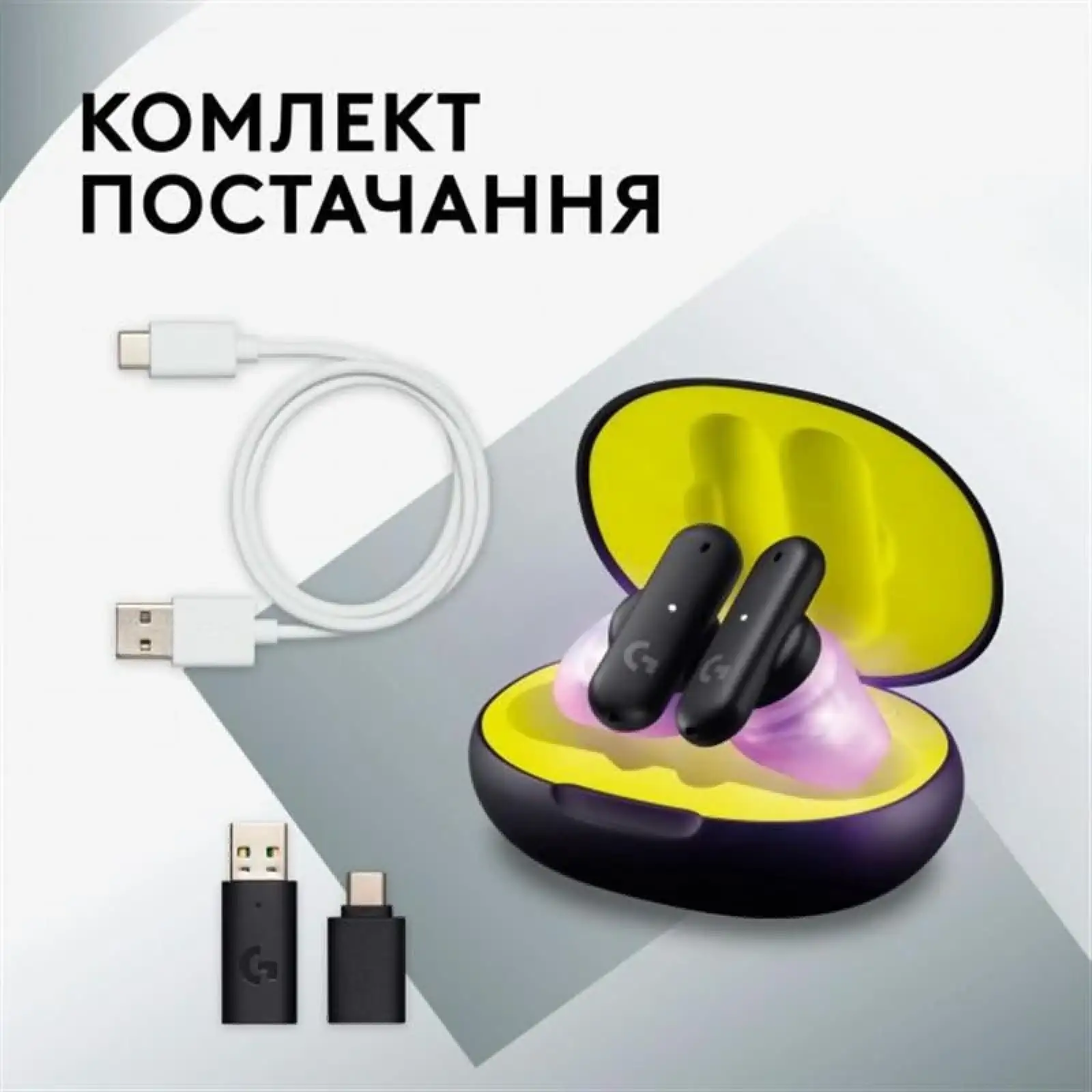 Гарнитура Logitech FITS True Wireless Gaming Earbuds White (985-001183) UA