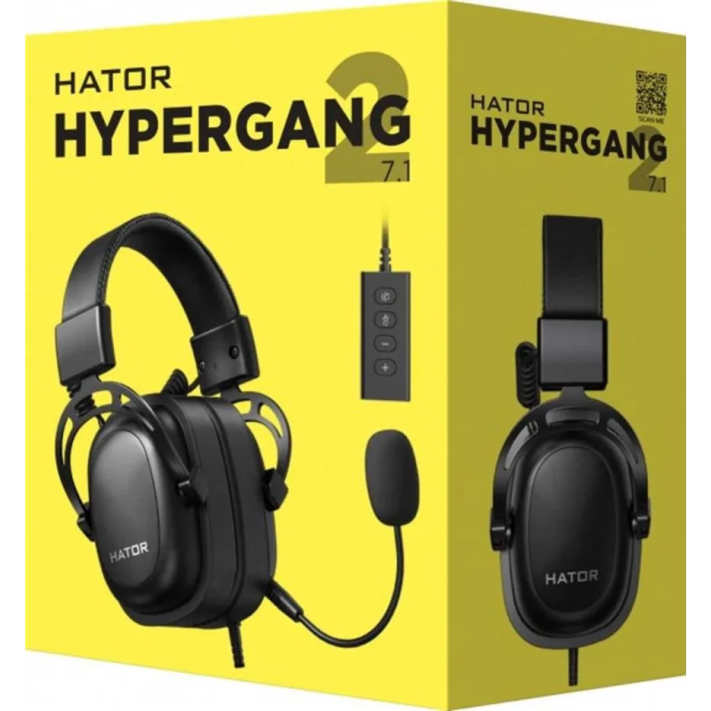 Гарнітура Hator Hypergang 2 USB 7.1 Black (HTA-940) UA