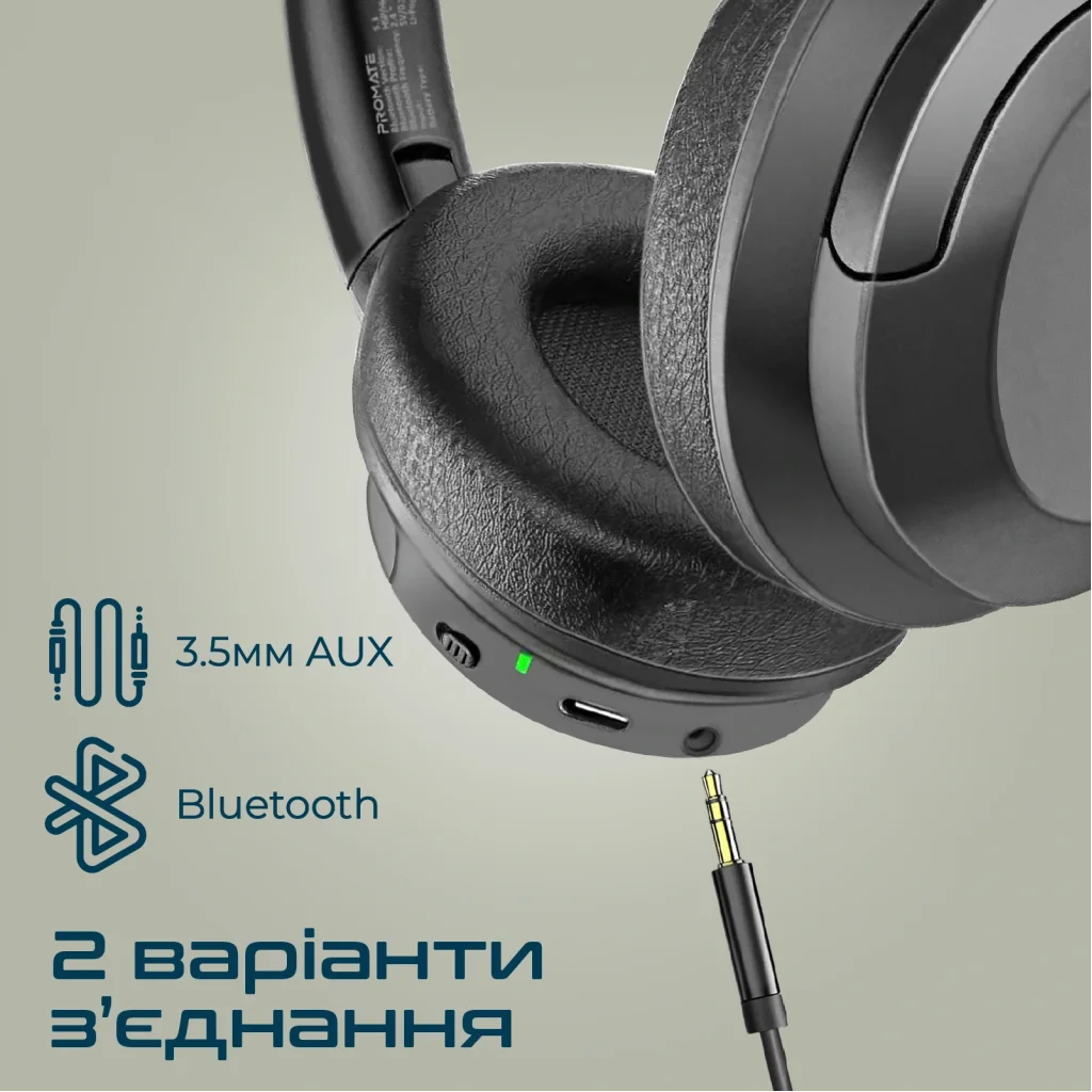 Bluetooth-гарнитура Promate Concord Black, concord.black UA