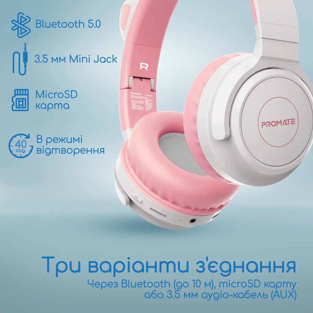 Bluetooth-гарнитура Promate Panda Bubblegum UA