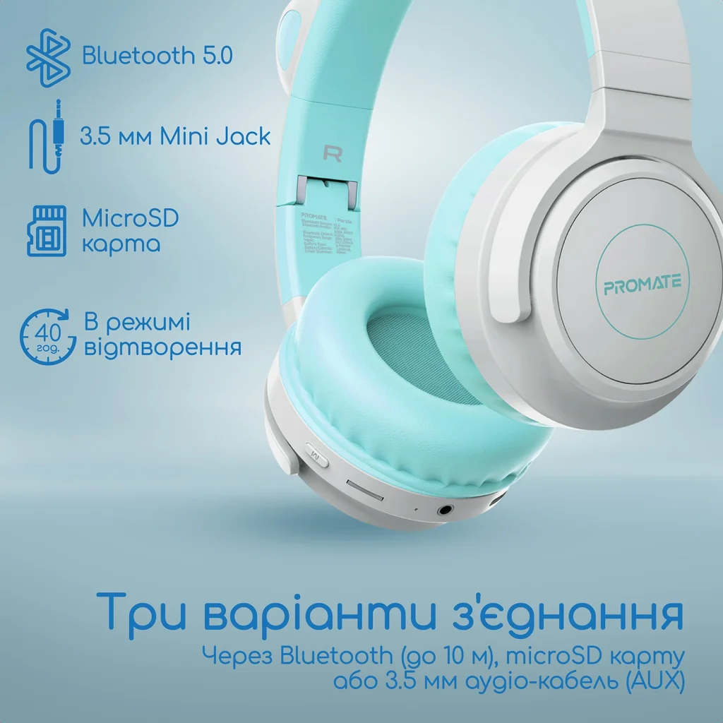 Bluetooth-гарнітура Promate Panda Aqua, panda.aqua UA