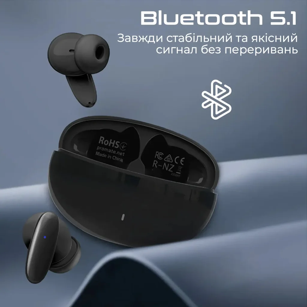 Bluetooth-гарнітура Promate Lush Black UA