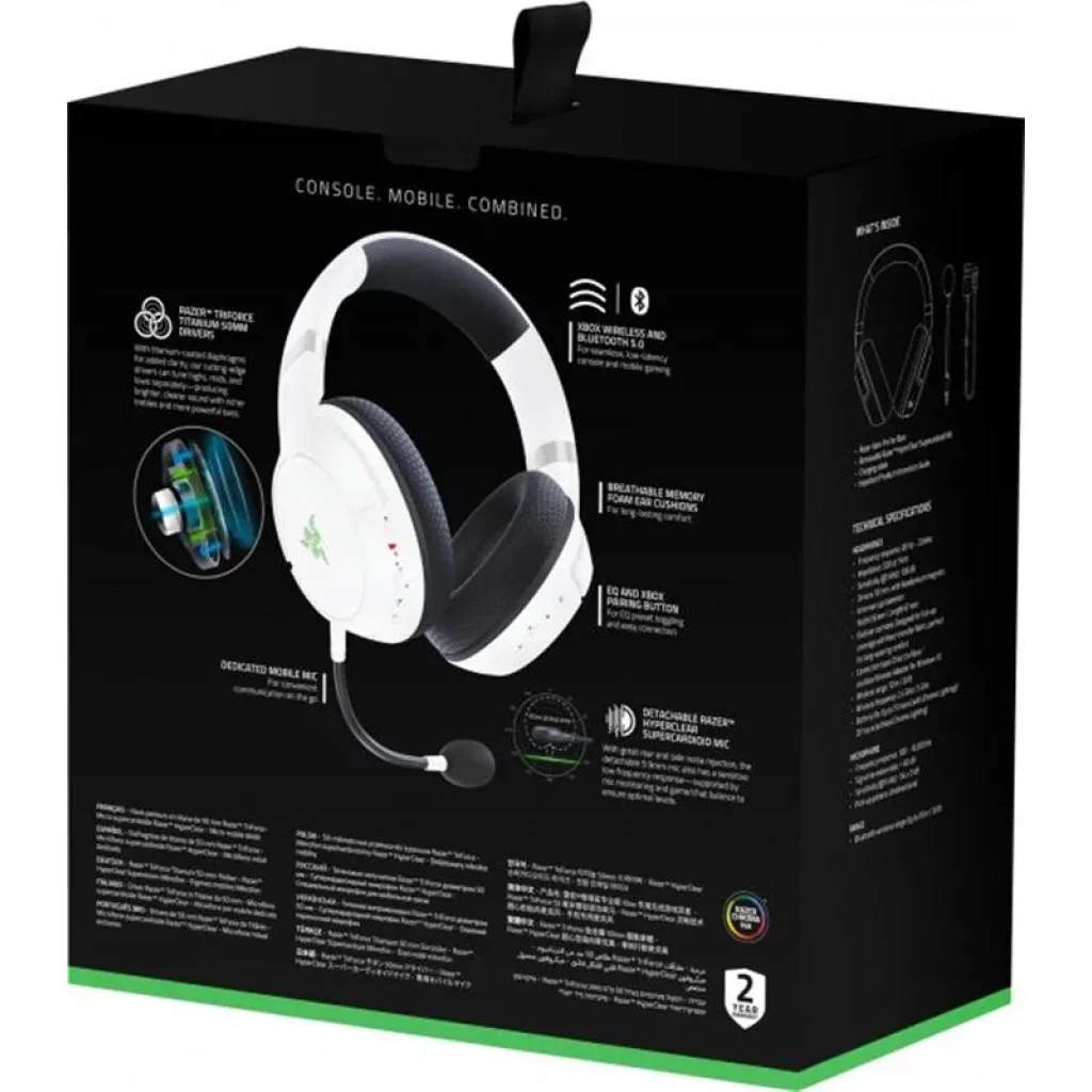 Бездротова гарнітура Razer Kaira Pro for Xbox White (RZ04-03470300-R3M1) UA