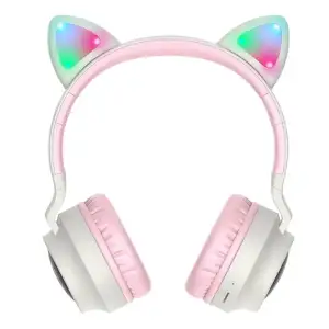 Bluetooth-гарнитура Hoco W27 Cat Ear Grey/Pink (W27GP) UA