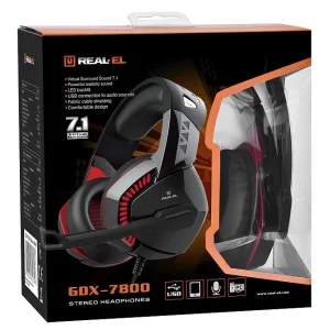 Гарнітура REAL-EL GDX-7800 Black/Red, EL124100027 UA