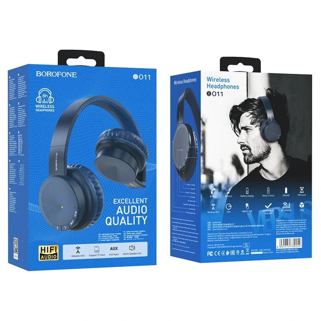 Bluetooth-гарнітура Borofone BO11 Maily Blue (BO11U) UA